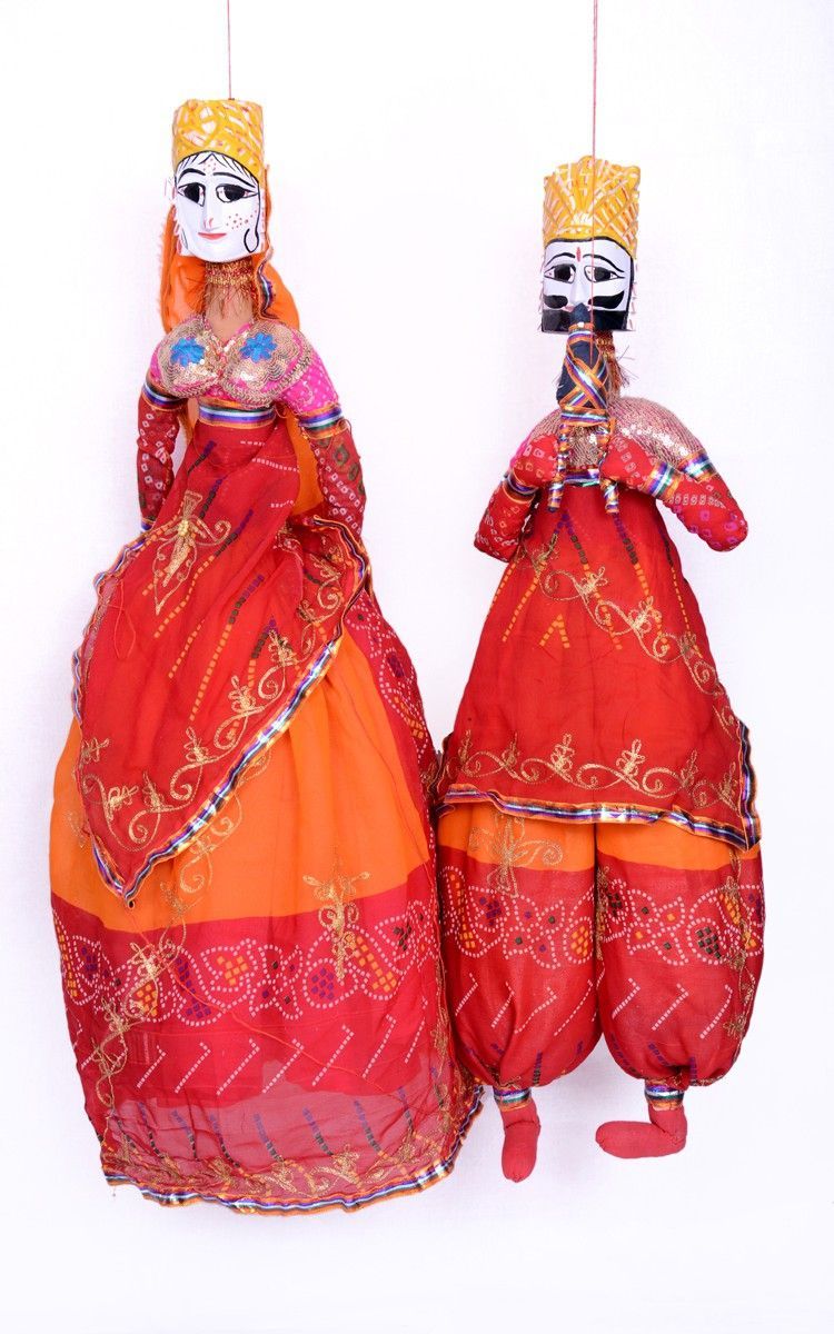 Ona'S Rajasthani Puppet Showpiece  -  56 cm