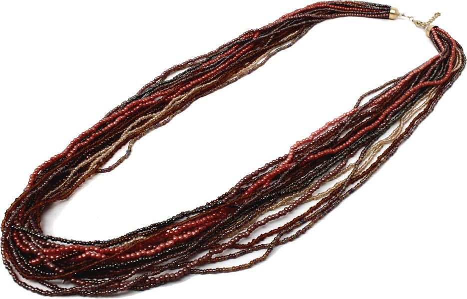 Joyeria Milan Colorful Multistrand Resin Necklace thumbnail 2